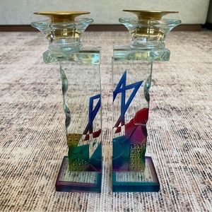 Glass Candlesticks, NWOT